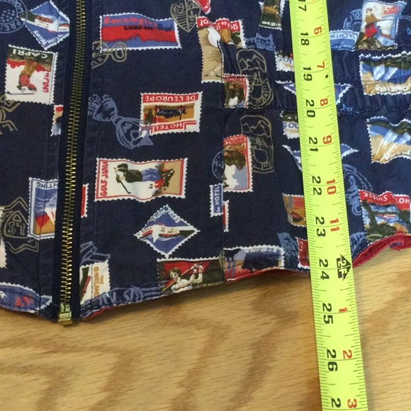 L Line-Up navy international travel stamp with golfers pattern jacket - Picture 14 of 16